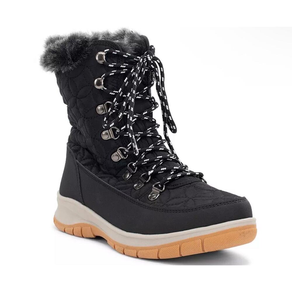 Chooka Belltown Mid Faux Fur Cold Weather Boot - Black